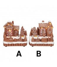 Casetta Natale animata Timstor pan di zenzero con led 240740