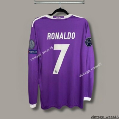 Ronaldo #7 Real Madrid Jersey 2016/2017 UEFA Long Sleeve