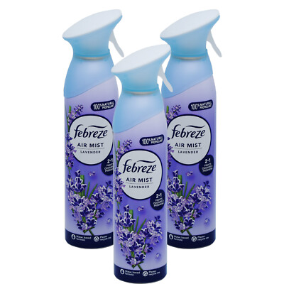 3x Febreze Lufterfrischer Spray - Lavendel - 185ml - mit GRATIS Kühlschrankmagnet