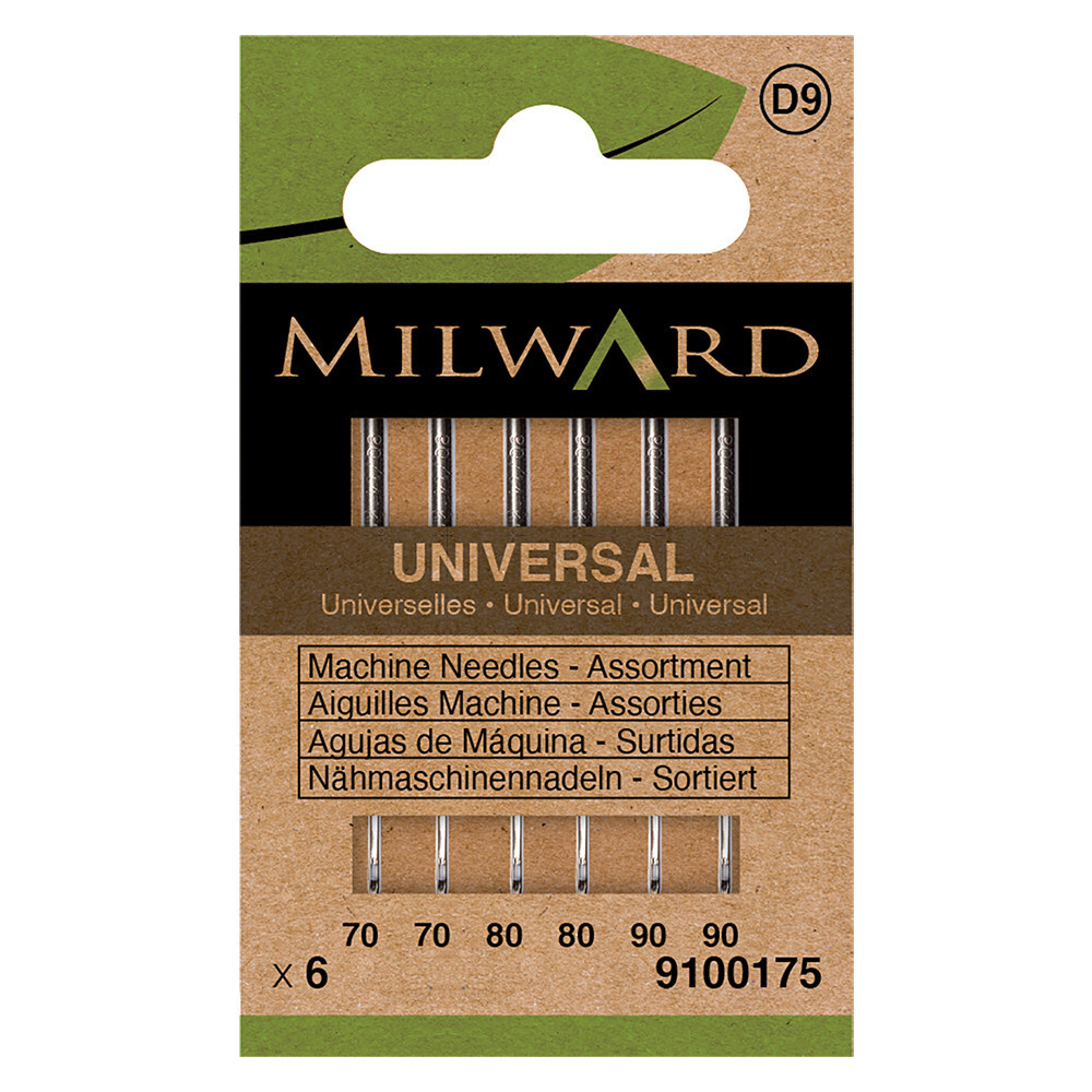 Milward Sewing Machine Needles: Universal: Regular Assortment 5 packs