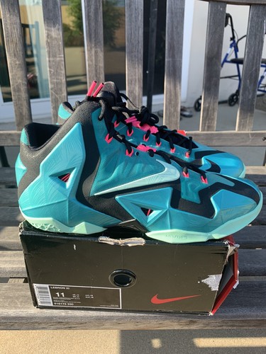 Nike Lebron XI 11 South Beach Turquoise Green Pink What The Sz 11 Miami Night X - Picture 2 of 10