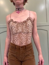 Cheetah Animal print Bodysuit with snap onscreen at the bottom