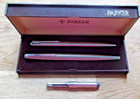 VINTAGE BOXED PARKER 45 FOUNTAIN PEN & FLIGHTER BALLPOINT PEN ENGLAND — photo 1