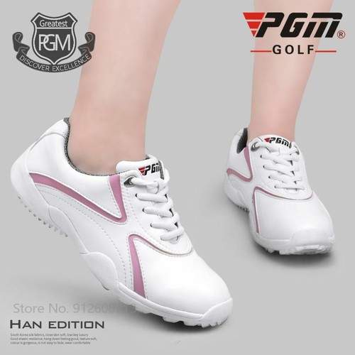 Pgm Girls Lightweight Sports Shoes Waterproof Golf Shoes Breathable Golf Sneaker - Picture 7 of 14