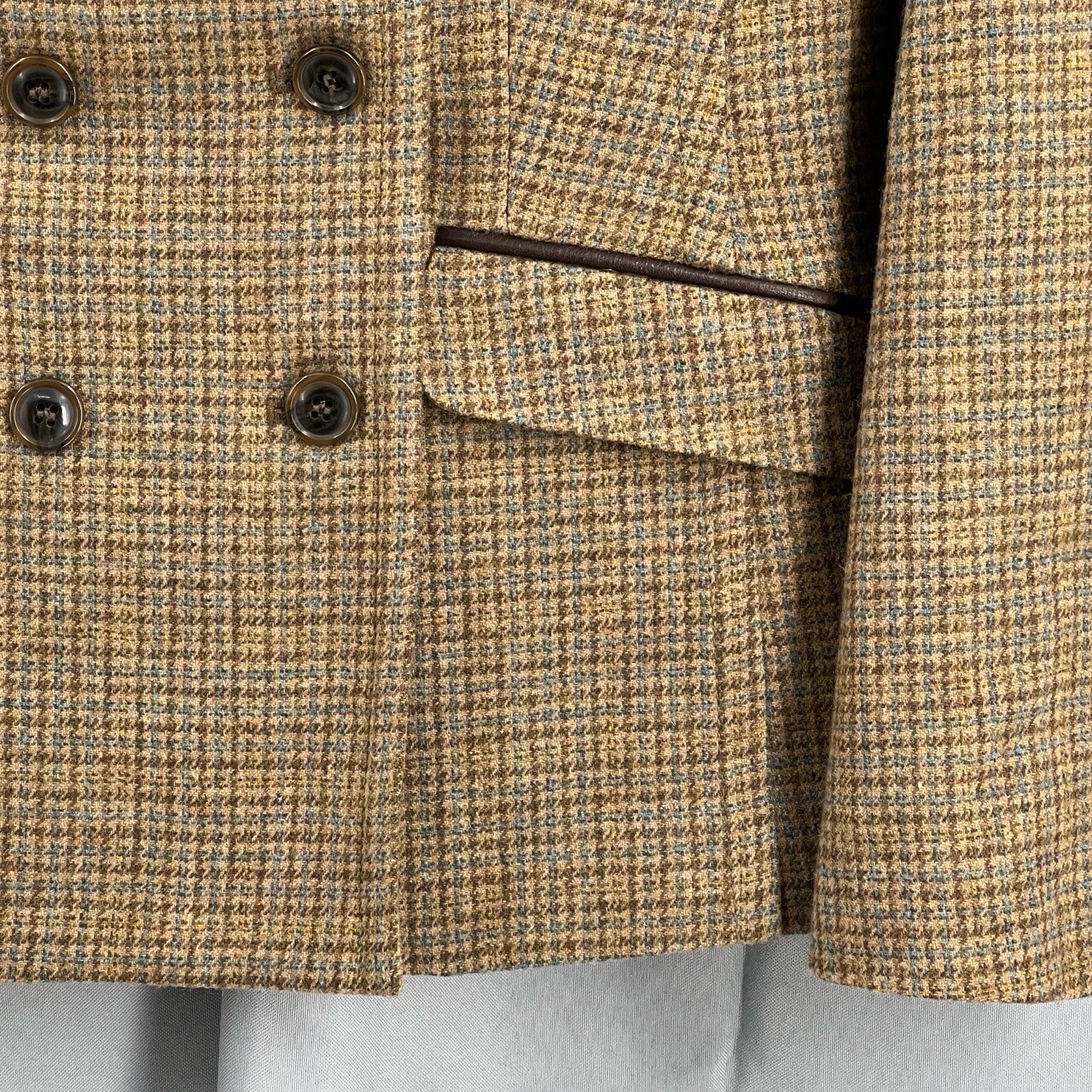 Pendleton Wool Jacket Brown Checked Double Breast… - image 3