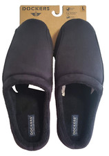 Dockers Mens Slippers Slip On Memory Foam Indoor  Outdoor Blue Large 9-10 NWT