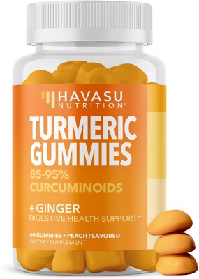 Turmeric Gummies with Ginger and 95% Curcuminoids - Digestive Health and Immune