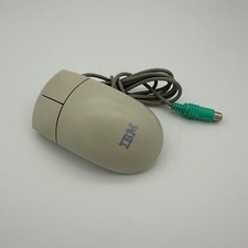 Vintage IBM Wired PS/1 Computer Ball Mouse M-SAU-IBM6 White 10L6144 10L6145