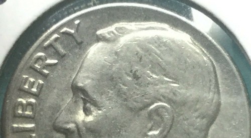 1982 D ROOSEVELT DIME WITH DOUBLING On DATE, In God We TRUST, LIBERTY #1 - Picture 5 of 14