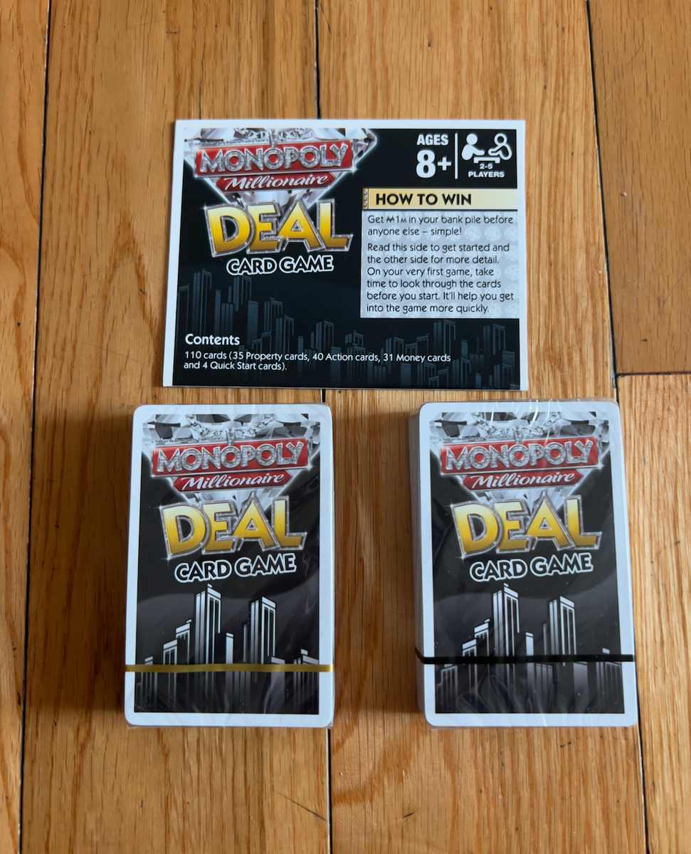 MONOPOLY Millionaire Deal Card Game Brand New Unopened Packs | eBay