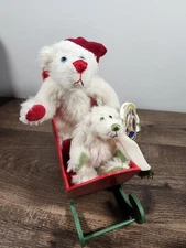 Effanbee Oh Josh The Urban Bear Essentials Plush Bears Christmas Sled Sleigh 3pc