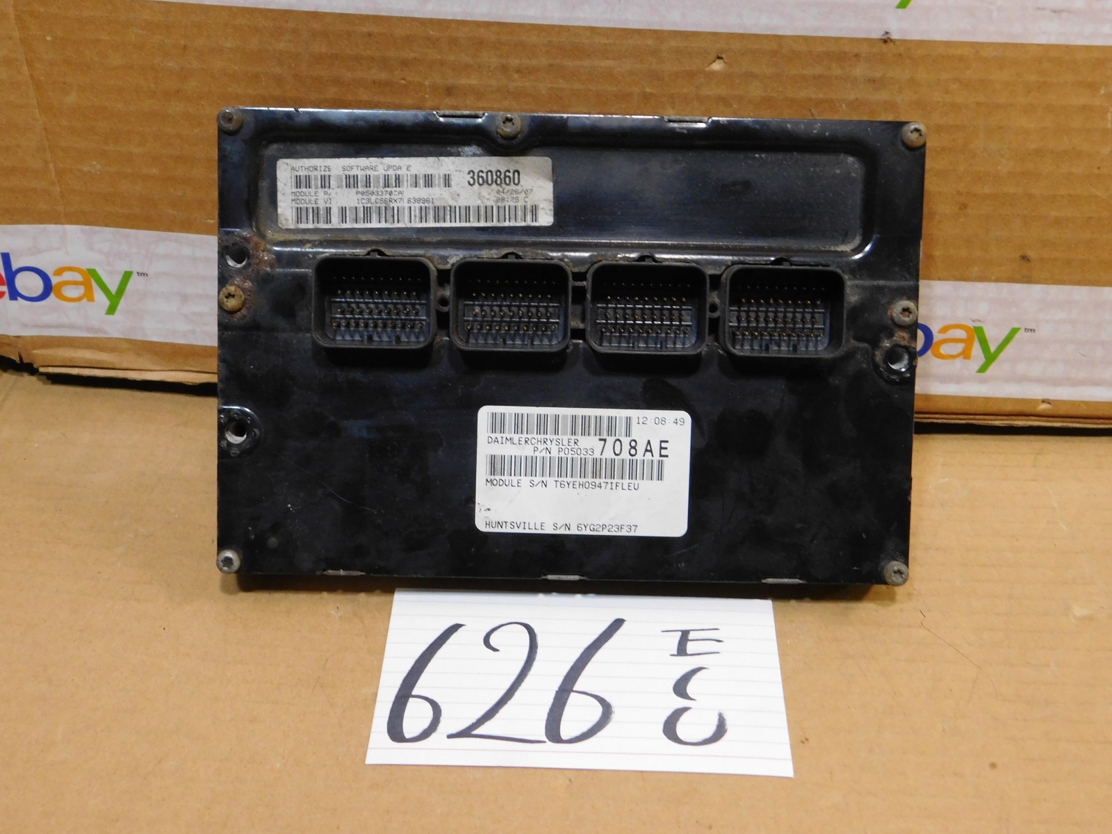 07 08 CHRYSLER SEBRING #626 Engine Computer ECM ECU P05033708AE
