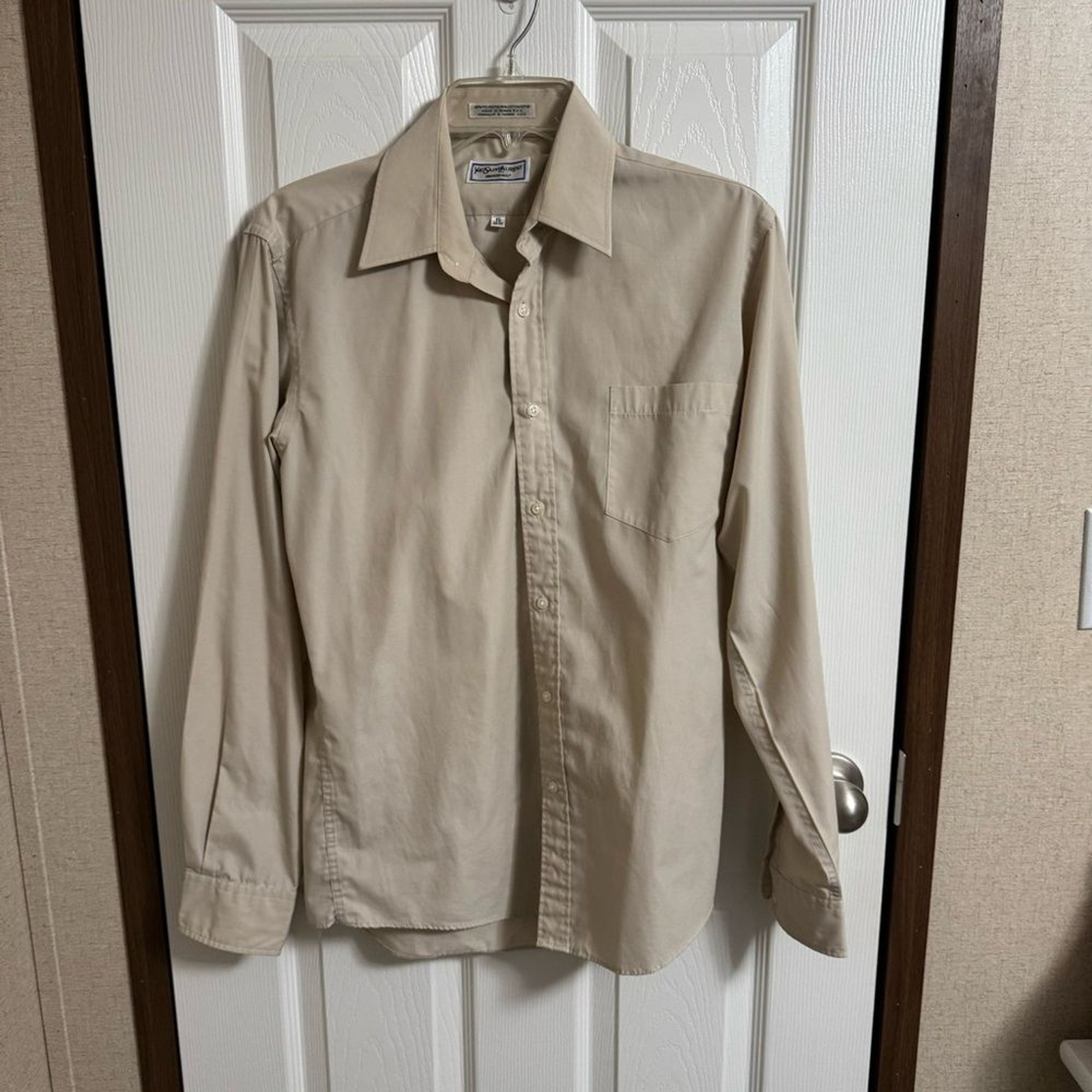 yves saint laurent uomo manica lunga panna con bottoni tg 15