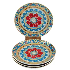Westbury Court Golden Palace Salad Dessert Plates Bohemian Christmas Ornate 4pc