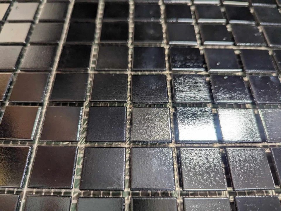 Black Iridescent Opaque Glass Mosaic Tile - Image 3 of 3
