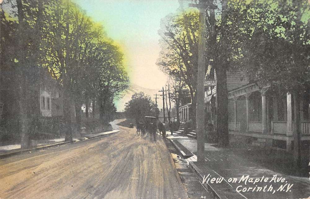 Corinth New York Maple Avenue Antique Postcard J40438 eBay