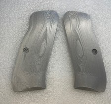 CZ 75, 85, SP-01 full size pistol grips Silver plastic Made In USA!