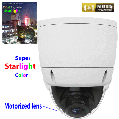 2MP Vandal Proof 4-IN-1 2.7-13.5mm Motorize Lens 30m TVI/AHD Camera Metal IP66 - Picture 1 of 5