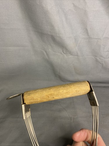Vintage Hongkong Holz Hand Draht Gebäck Mixer Kuchen Teig Schneider USA - Bild 3 von 4