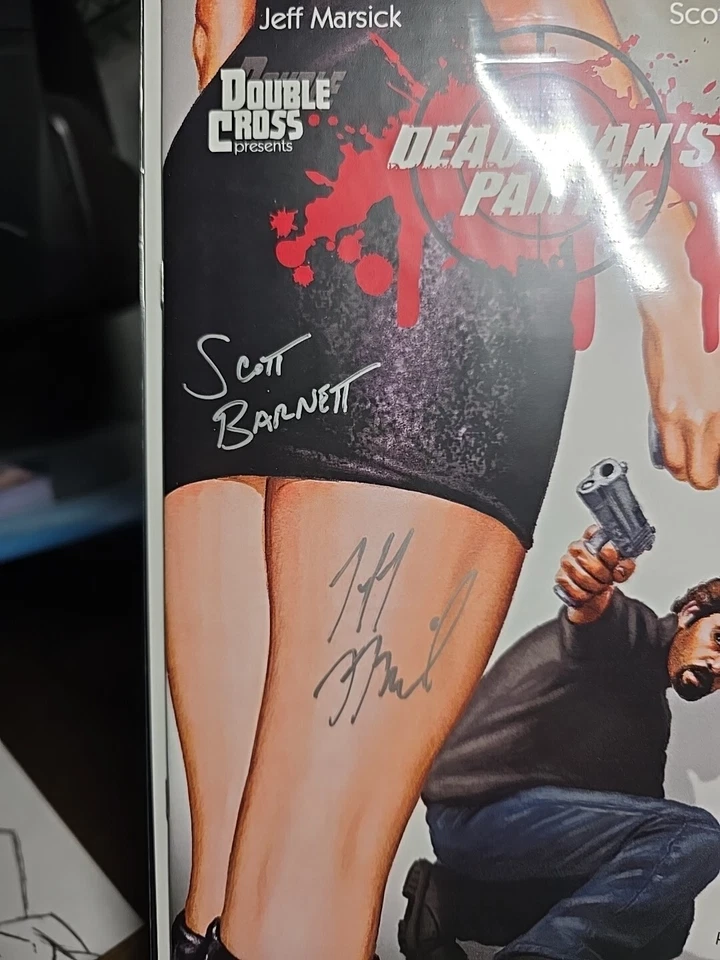 DOUBLE CROSS COMICS DEAD MAN'S PARTY 2,3,4,5 SIGNED JEFF MARSICK SCOTT BARNET . - Image 3 of 4