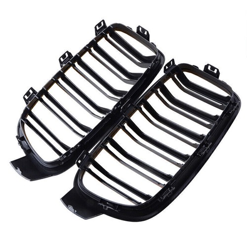 2x Gloss Black Front Kidney Grille Grills For BMW 3 Series F30 328i 335i 2012-18 - Foto 10 di 10