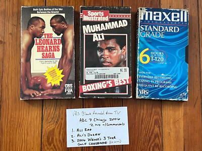 Boxing & Golf Movies VHS Tape: Muhammad Ali, Leo Hearns, Wendy's Golf Challenge