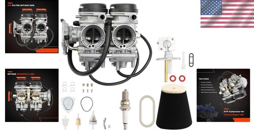 Durable Carburetor with Air Filter for Yamaha Raptor 660/660R (2001-2005) - Picture 2 of 10
