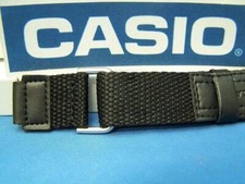 Casio Watch Band AW-80V-1 Black NylonGrip Strap. Fits most 18mm Sports Watches
