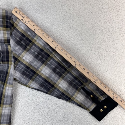 Eight 732 Shirt Mens 2XL Black Plaid Button Up Long Sleeve Workwear Adult - Picture 16 of 17