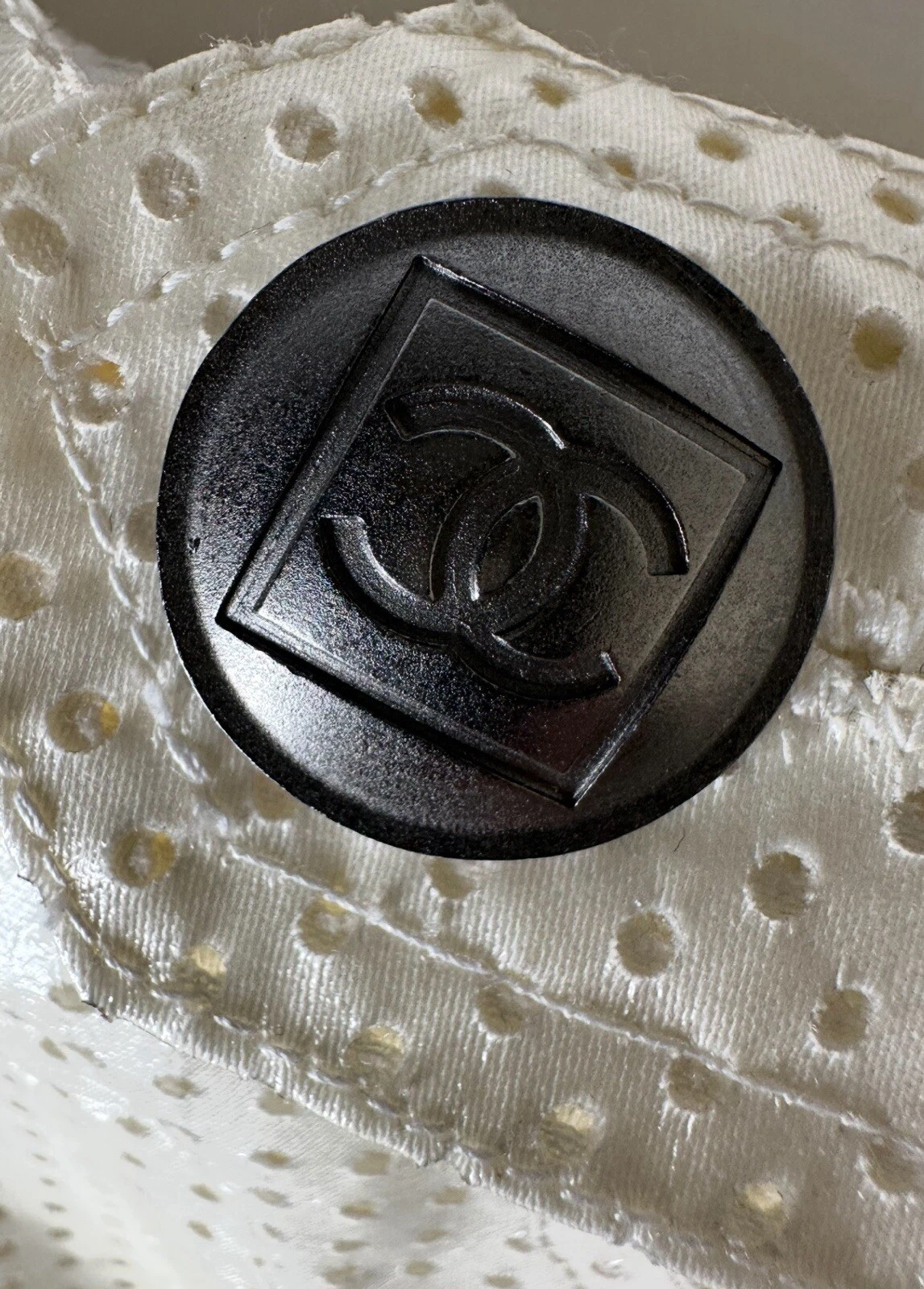 Giacca trench cappotto Chanel vintage 2008 bianco logo sportivo 34 36 4 6 top XS S M