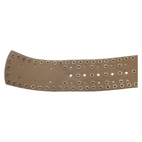 Blumarine White Leather Silver Tone Studs Wide Women's Waist BELT size 42 - Picture 4 of 7