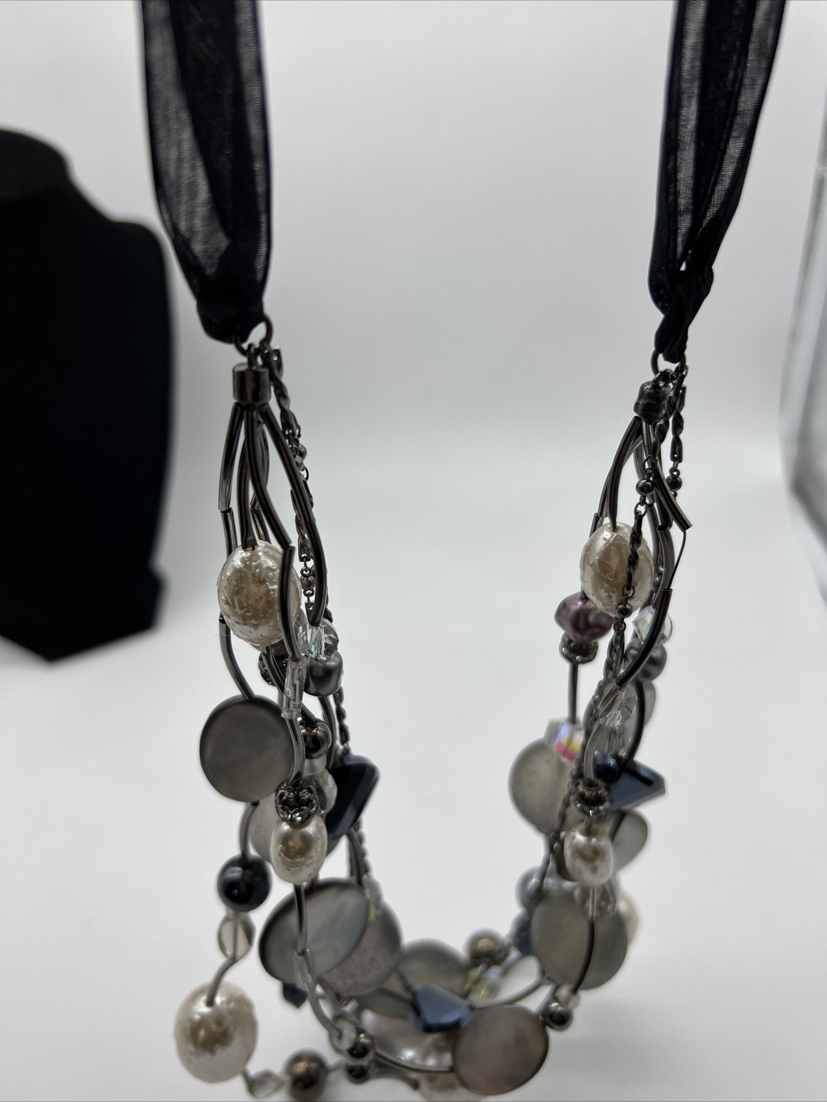 Chico's Multi-Stranded Beaded Boho Statement Neck… - image 6