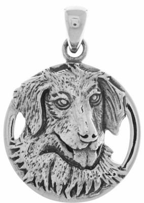 Jewelry Trends Sterling Silver Golden Retriever Canine Dog Pendant