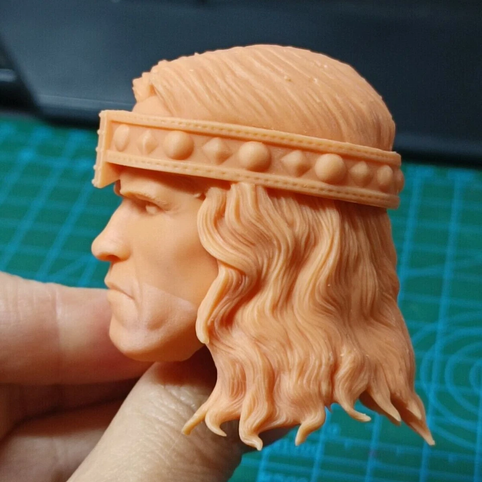 Неокрашенная скульптурная голова варвара Конана 1/6 подходит для мужских экшн-фигурок 12 дюймов игрушки - Изображение 3 из 4