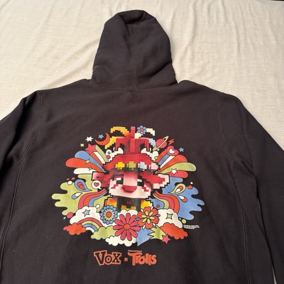 Dreamworks TROLLS x Vox colab Movie Hoodie Size Small Sweatshirt Poppy Branch