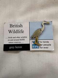 RSPB Pin Badge Grey Heron