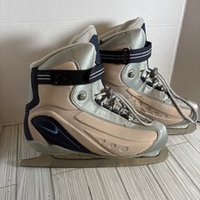 Vintage Nike Ice Skates Adult Size 11 Nike Grey Pink Ice Skates Y2K Retro Style