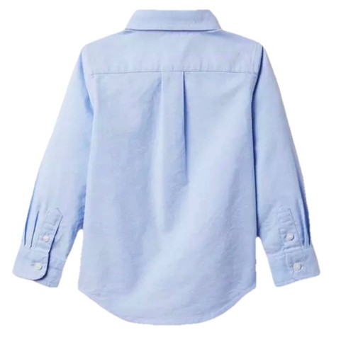 Janie and Jack Boy's Blue Oxford Long Sleeve Shirt Size 5, 100% Cotton - Picture 3 of 6