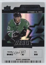 2022 Upper Deck Credentials Debut Ticket Access /599 Tier 3 Wyatt Johnston 1g5z