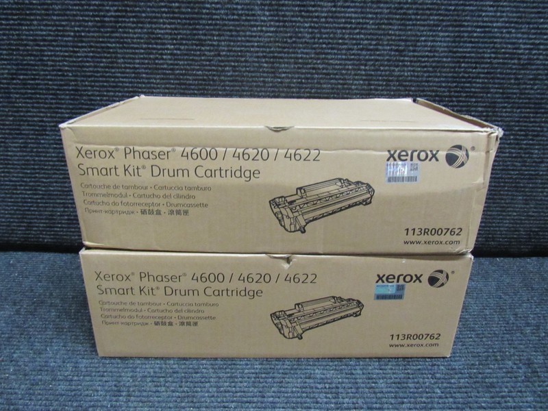 LOT OF 2! GENUINE XEROX 113R00762 (PHASER 4600) SMART KIT DRUM CARTRIDGE