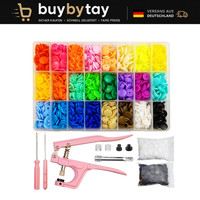 Druckknopf Set 460 Sets Mit Zange 24 Farben Ohne NäHen FüR DIY Basteln