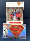 2025 “SUPERMAN” Hallmark Ornament & Embossed “S” Metal Sticker 3.5X3 in. All New — photo 1