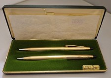 Vintage CROSS Classic Century 10K Gold Filled Pen  Pencil Set w/ Box READ