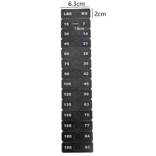 Clear Number Stickers for Gym Weight Stack Equipment Fitness Labels 7 to 91 kg - Picture 2 of 7