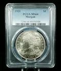 1921 $1  Morgan Silver Dollar PCGS MS64 #6621