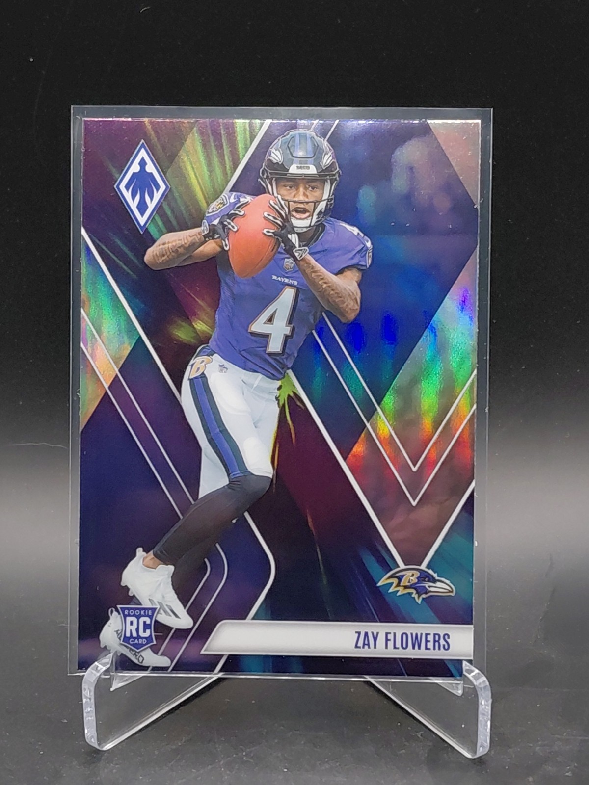 2023 Panini Phoenix ZAY FLOWERS COLOR BURST RC Rookie Card Baltimore Ravens #108