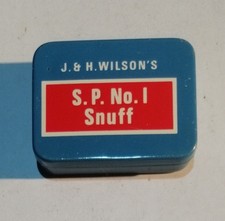 Vintage J & H Wilson's Empty S. P. No1 Snuff Tin