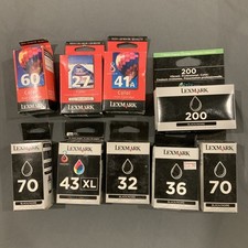 Lot of 9 Genuine Lexmark Ink Cartridges