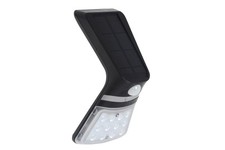 Image of Luceco LED Solar Guardian Wall Light with PIR Motion Sensor, 1.5 Watts, Black