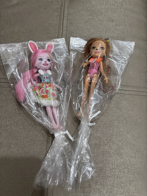 Mattel Enchantimals Dolls LOT OF 2 Cherish Cheetah and Bree Bunny pre-owned 